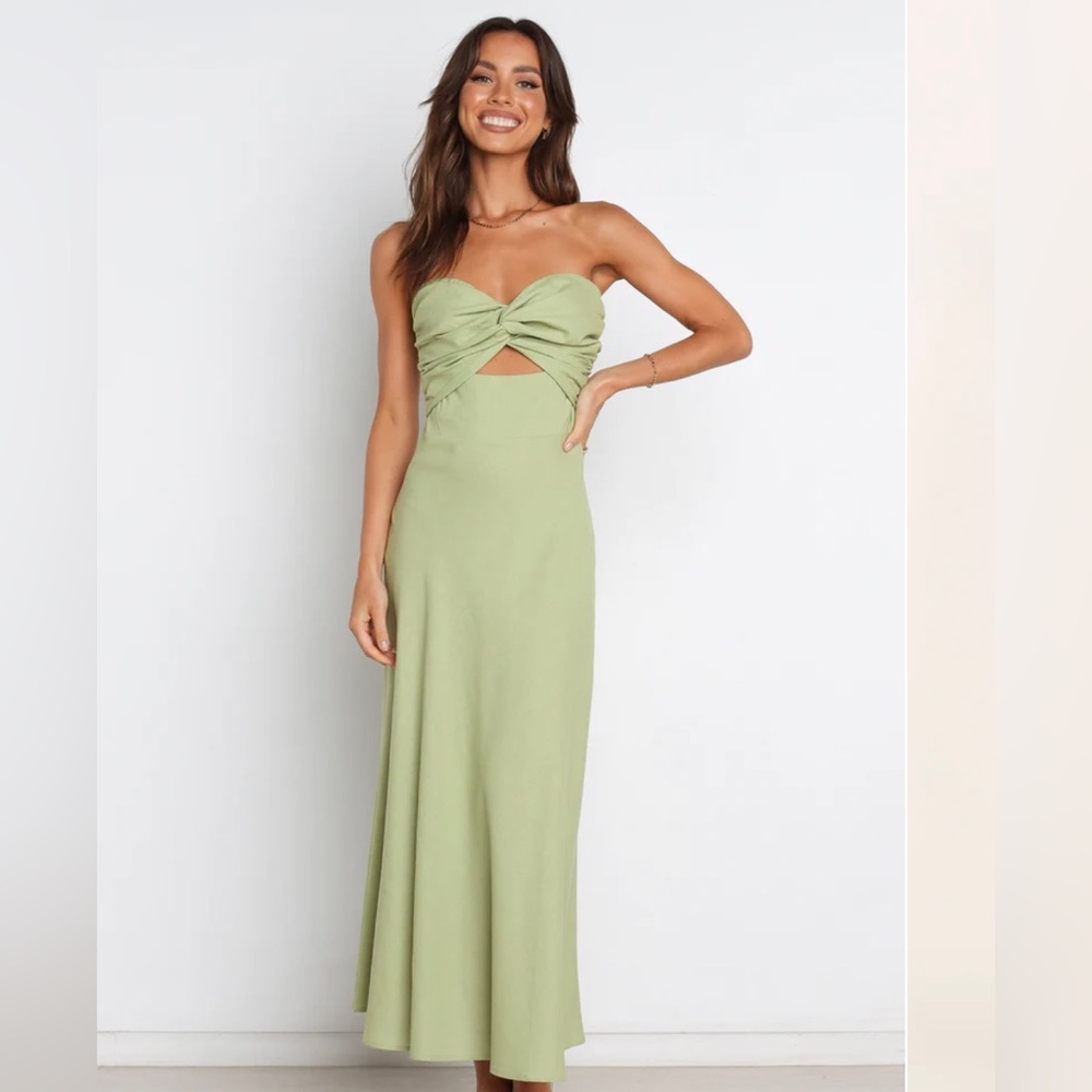NWT Petal and Pup ROSETTA DRESS in Olive (Size 2)